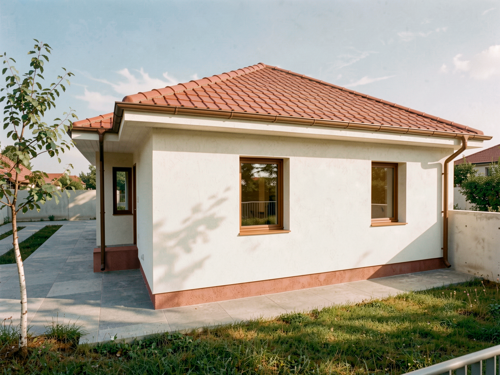 A FORMA 100 típusterv kívülről, kerti nézetből